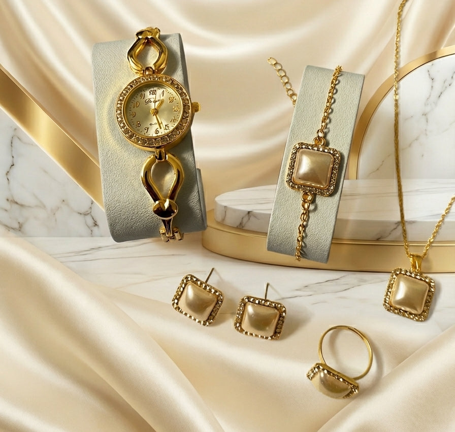 Set Real Elegancia – Perlas & Cristales