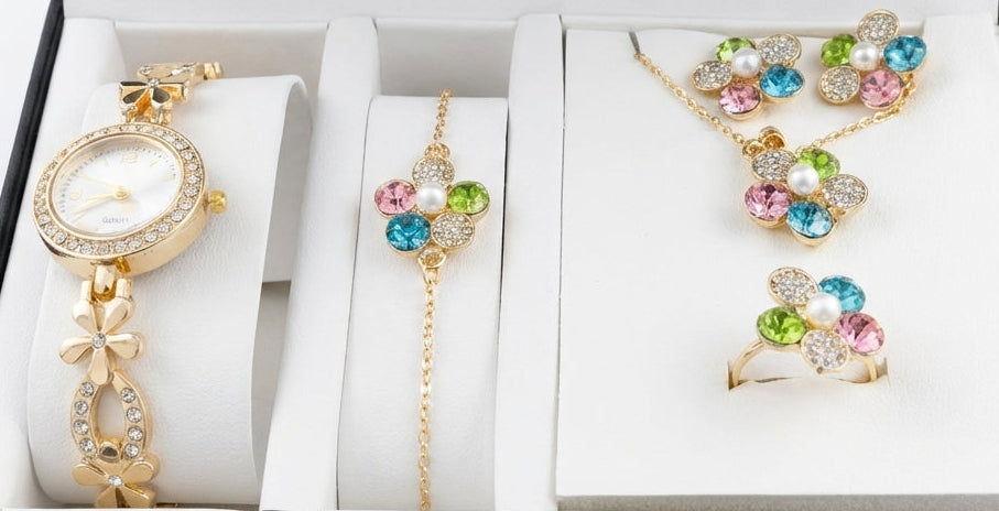 set de Flores de Cristal Aurora