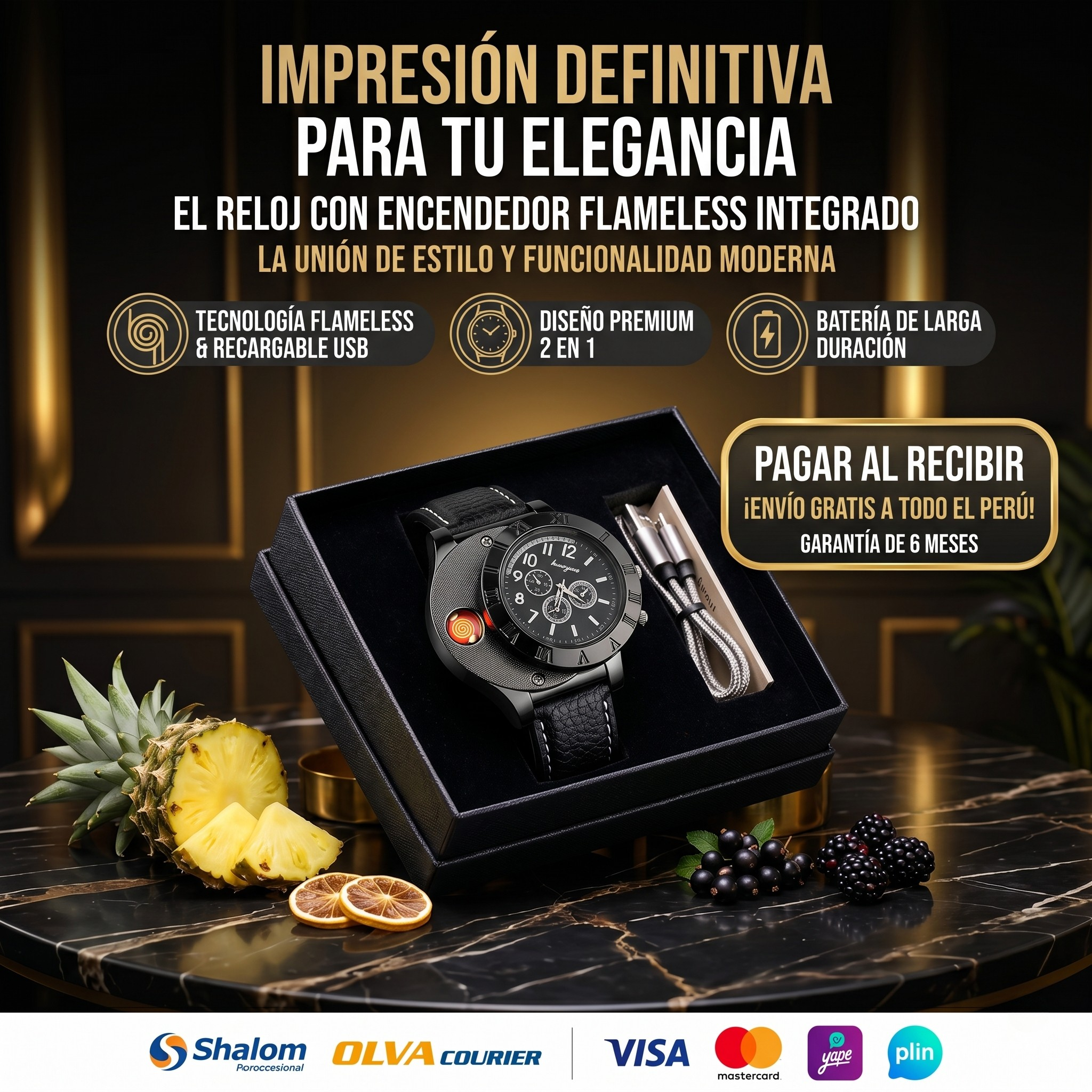 RELOJ ENCENDEDOR RECARGABLE ELECTRICO