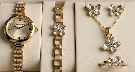 set de Elegancia de Cristal Plata