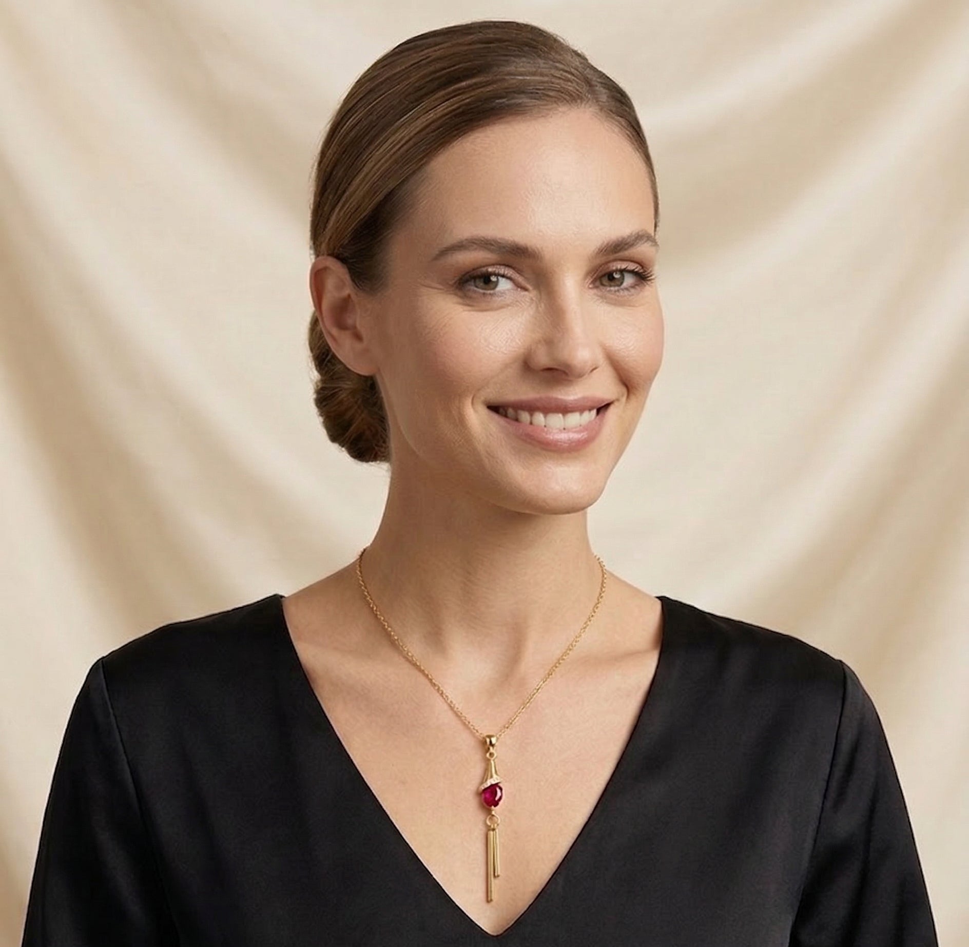 Collar Art Deco Rubí