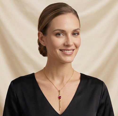 Collar Art Deco Rubí