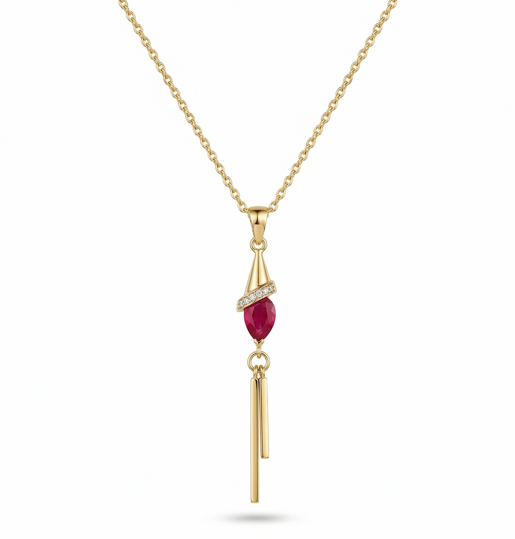 Collar Art Deco Rubí