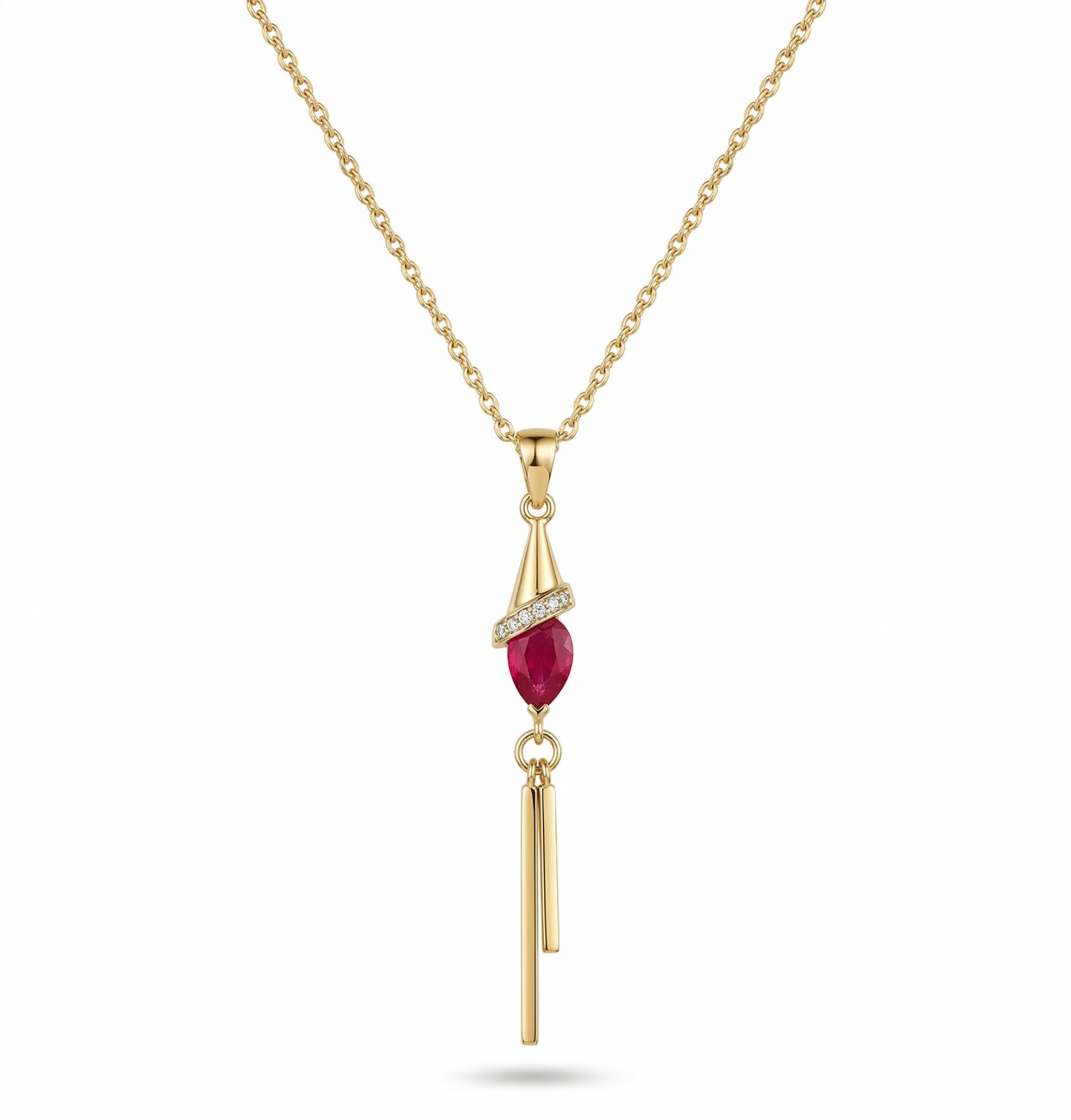 Collar Art Deco Rubí